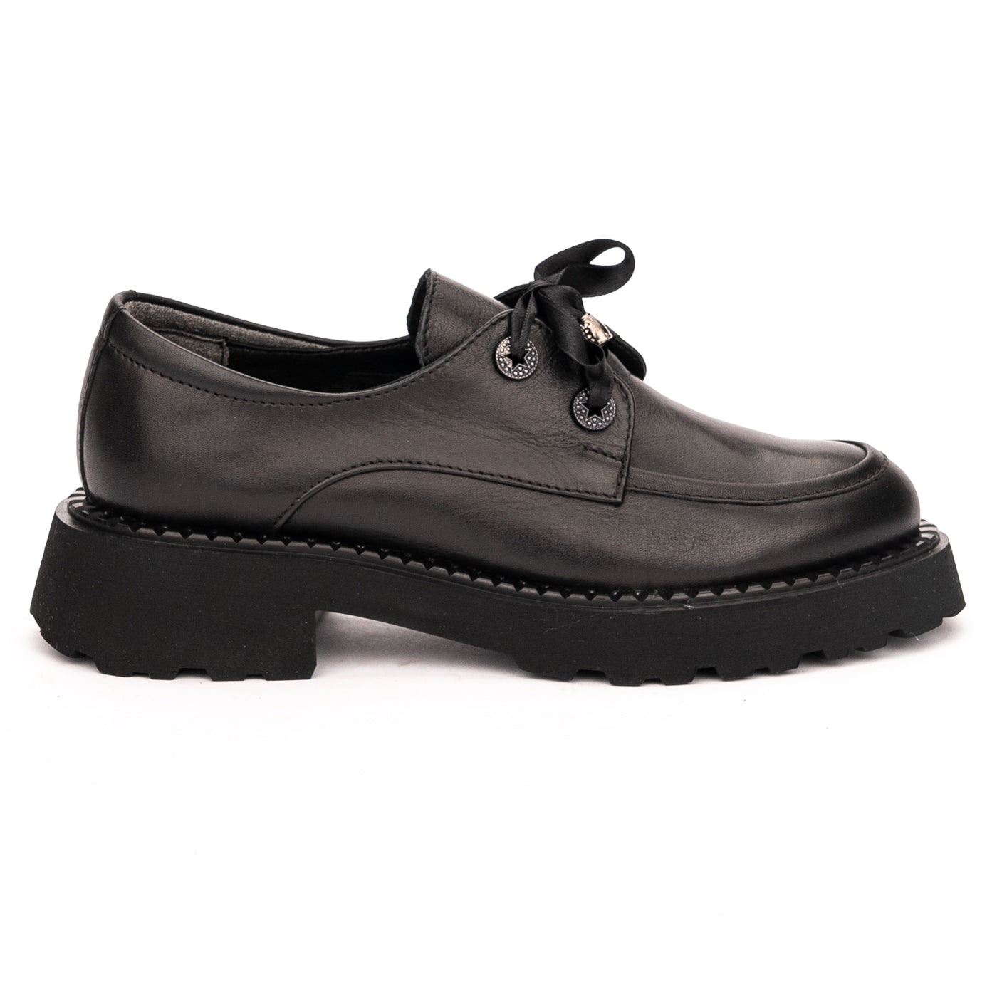 Pantofi dama din piele naturala neagra 13155