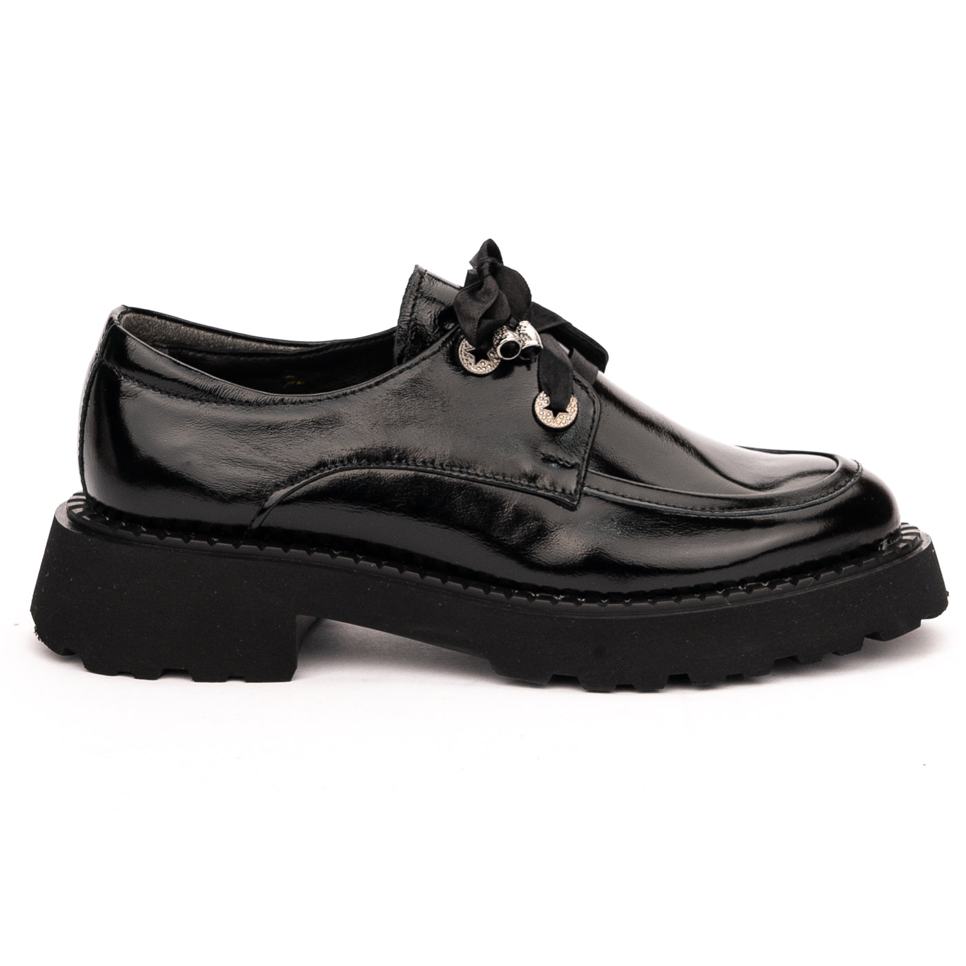 Pantofi dama din piele naturala neagra 13156