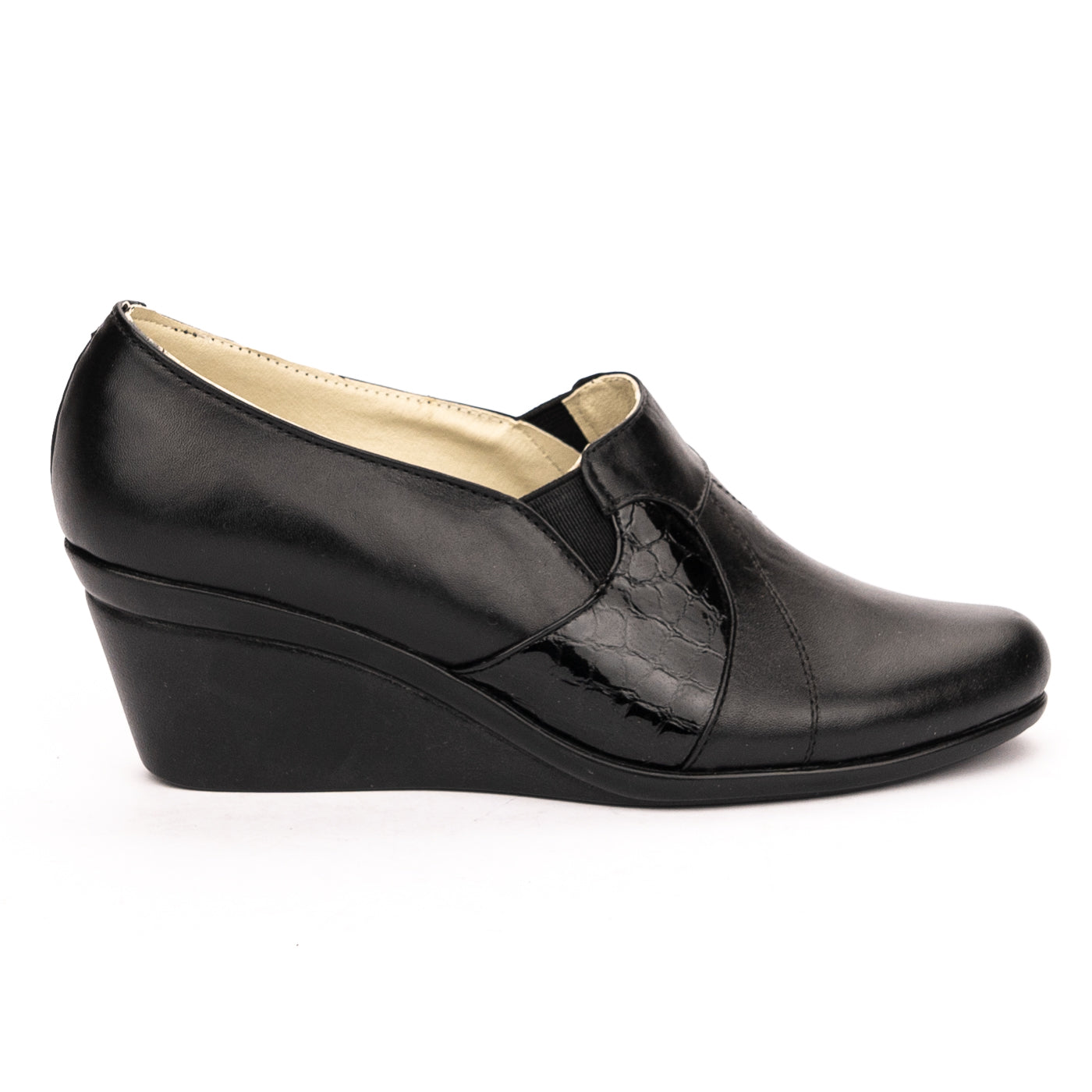 Pantofi dama din piele naturala neagra 13173