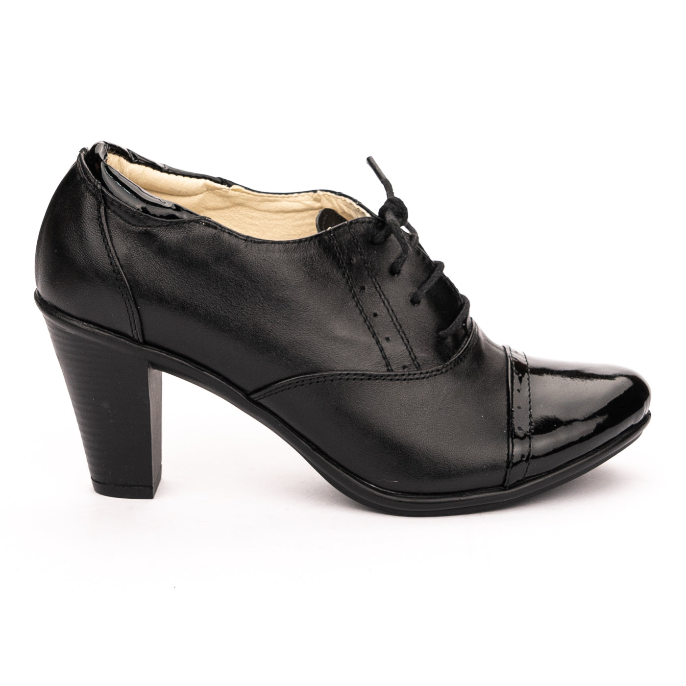 Pantofi dama din piele naturala neagra 13174