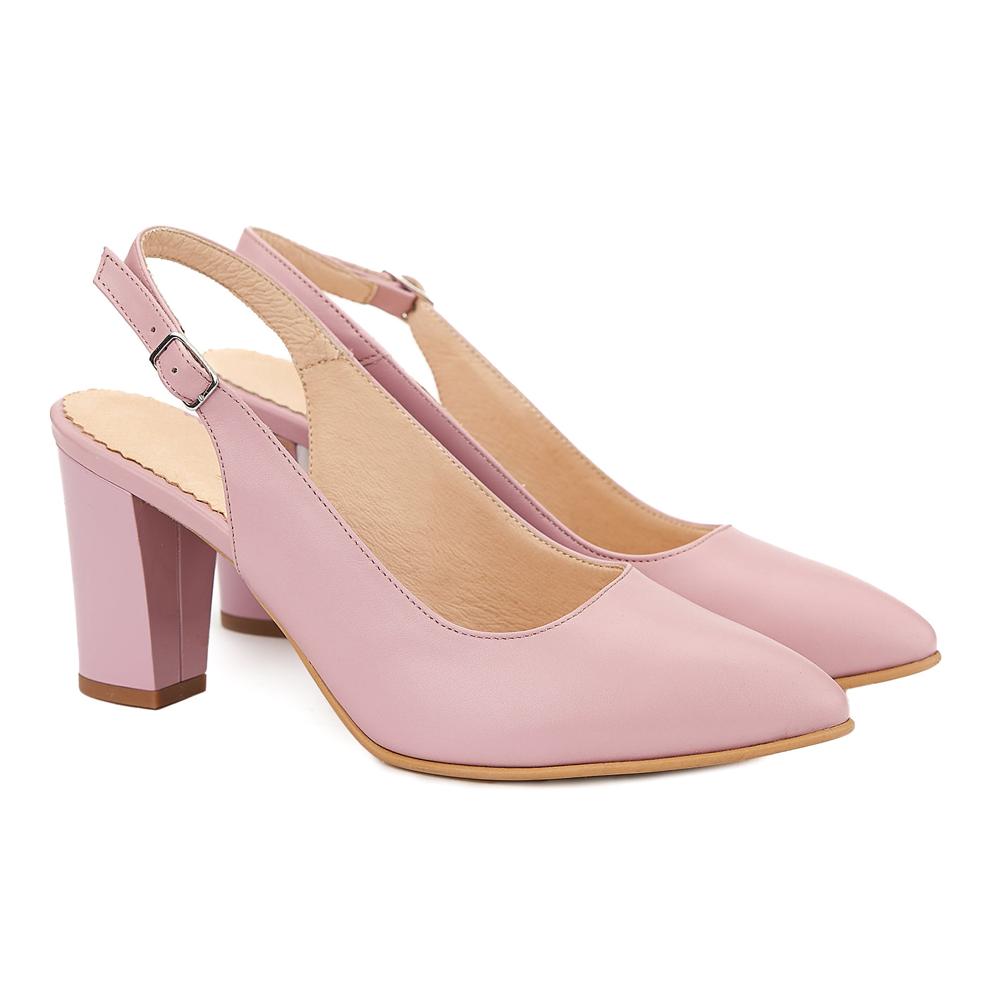 Sandale elegante din piele naturala roz pudra 5033
