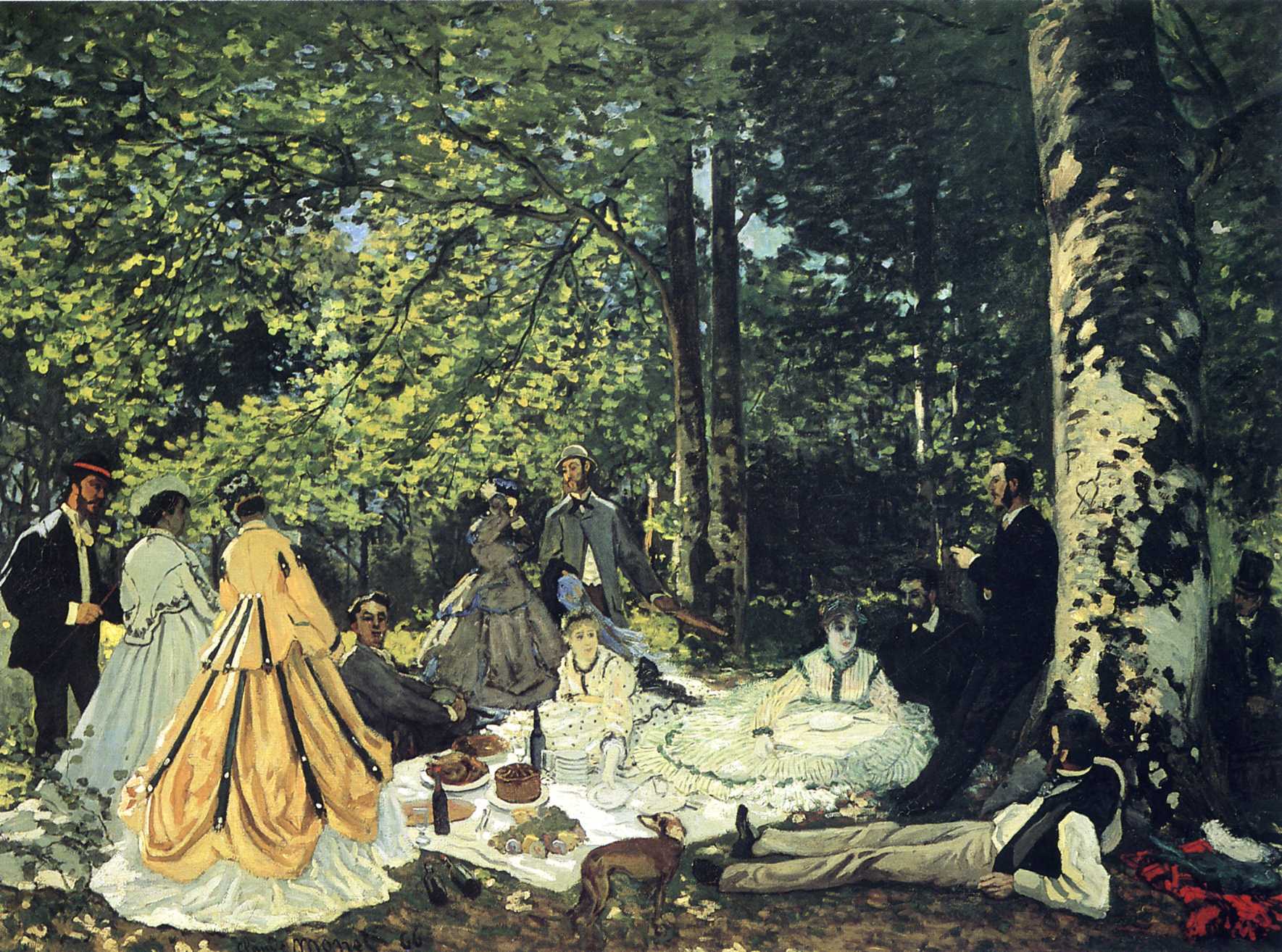 Lunch on the Grass 1865 by Claude Monet I Blue Surf Art