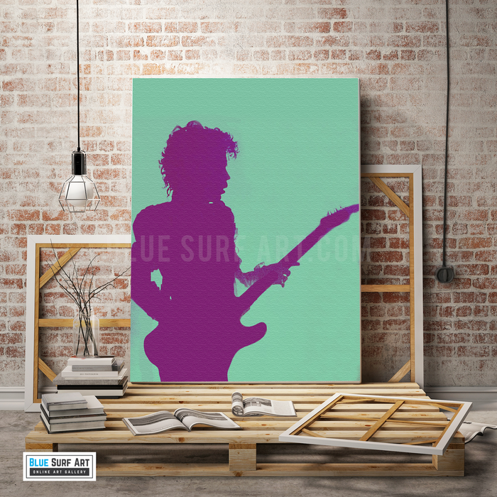 Prince Canvas Prince On Stage Art Painting Blue Surf Art