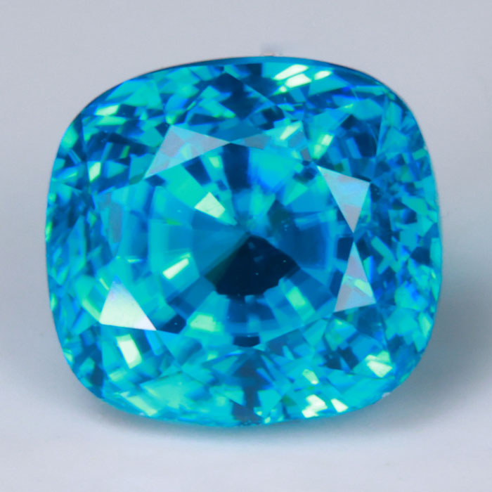 Antique Cushion Blue Zircon Gemstone 7.49 Carats - Moriartys Gem Art