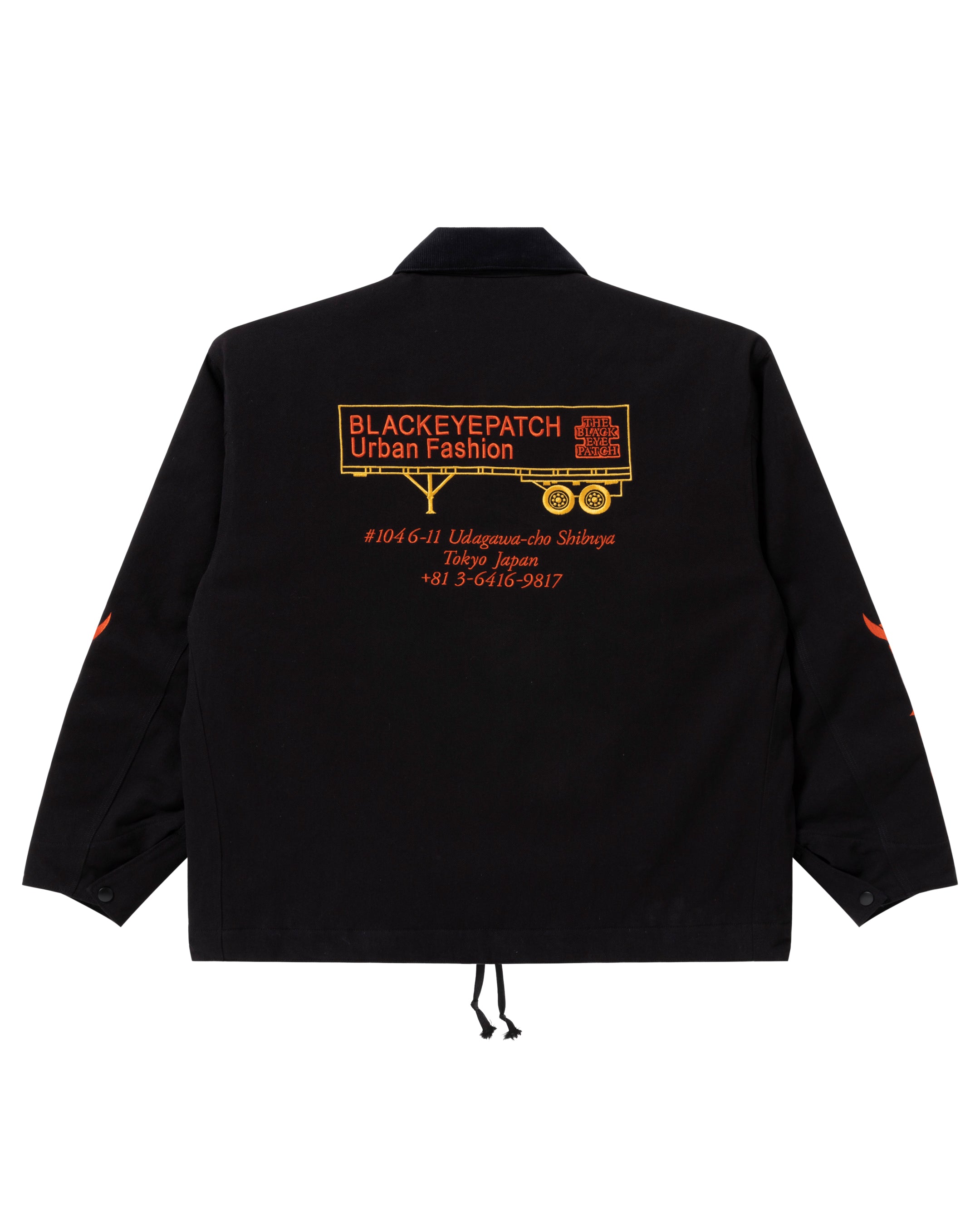 BURNING OG LABEL DUCK JACKET BLACK – BlackEyePatch