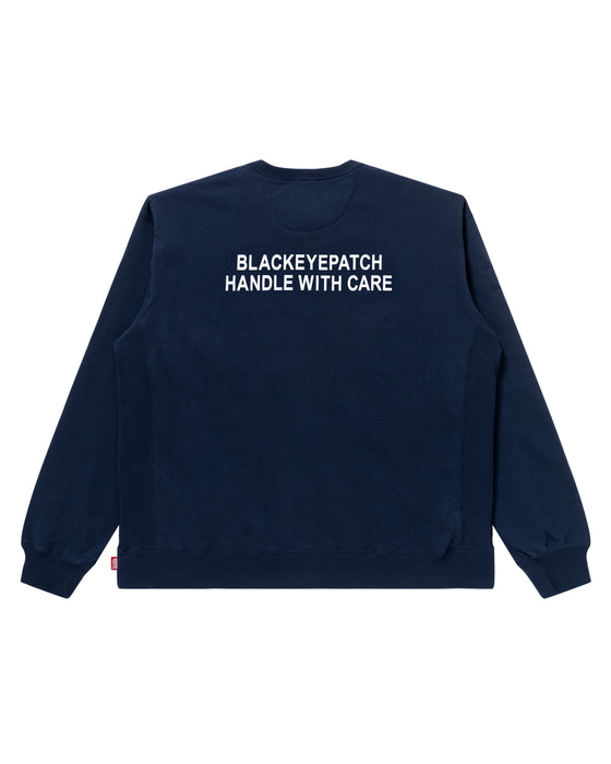 HANDLE WITH CARE CREW SWEAT NAVY XL | eclipseseal.com