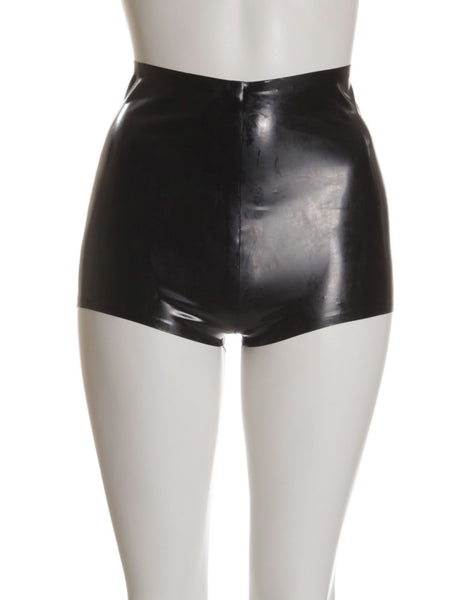 Kim West Latex Fashion - Latex High Waist Shorts - shiny