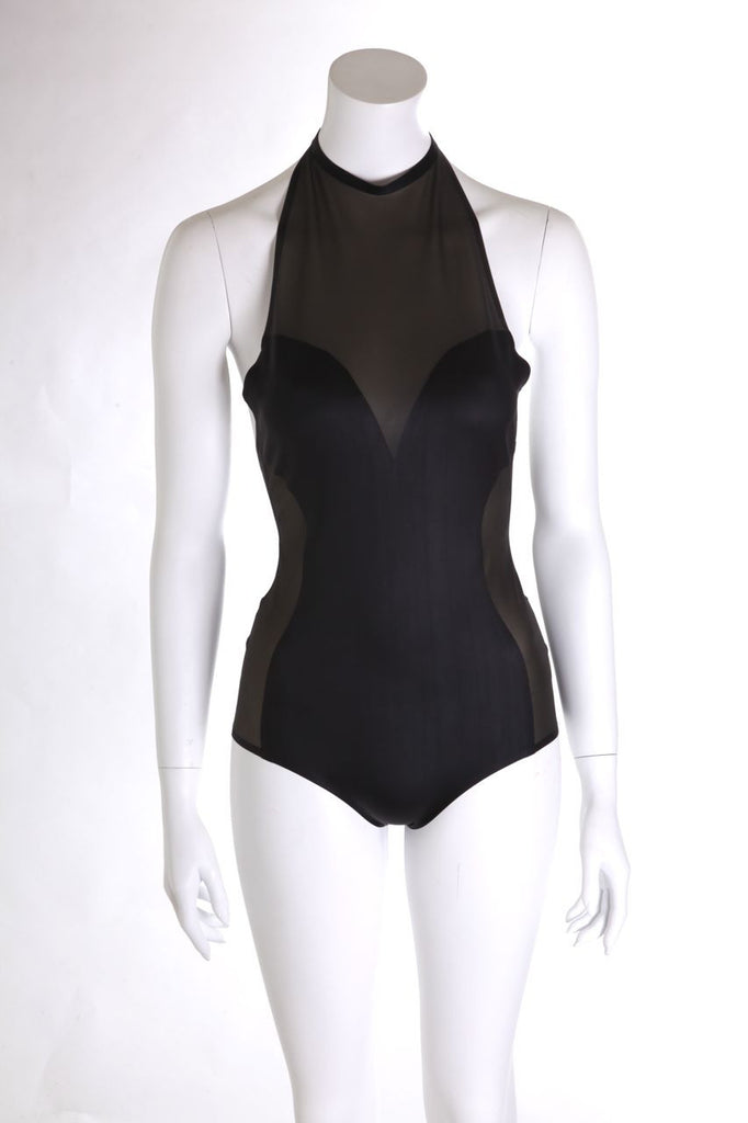 Kim West Latex Fashion - Halter Silhouette Swimsuit