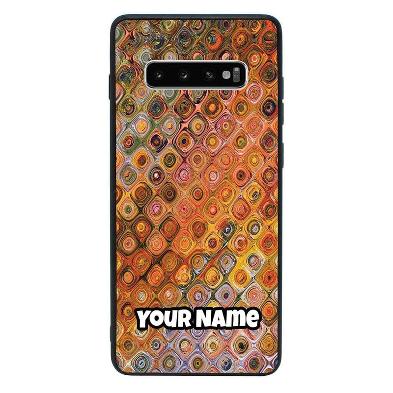 Samsung Galaxy S10E Personalised Name Case Glass Cover / Abstract