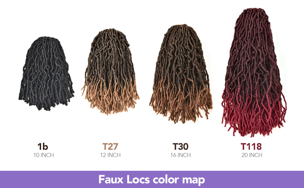 Faux Locs Crochet Hair 10 Inch | Pre-Looped Handmade Crochet Braids Synthetic Braiding Hair