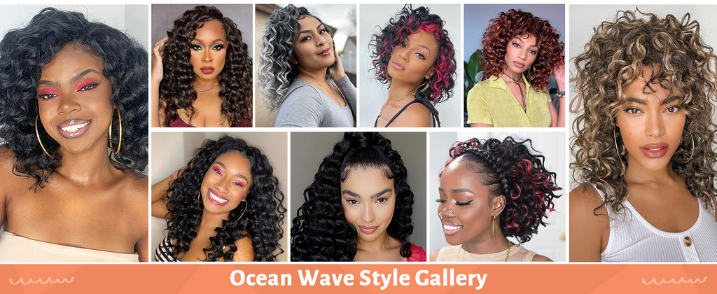 Ocean Wave Crochet Hair 9  Pre-Looped Wavy Curly Crochet