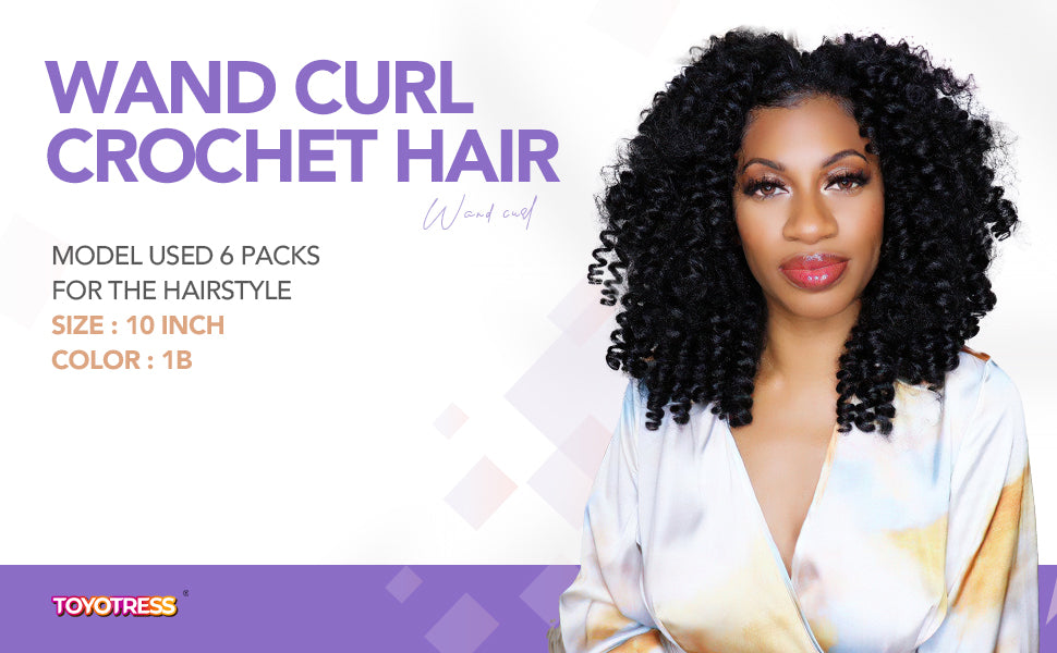 Wand Curl Crochet Hair 6  Jamaican Bounce Wavy Curly Pre-Looped