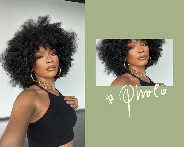 TOYOTRESS SHORT KINKY AFRO CURLY WIGS 12" | FLUFFY KINKY AFRO NATURAL BLACK CURLY HAIR SYNTHETIC WIG WITH BANGS(0918)