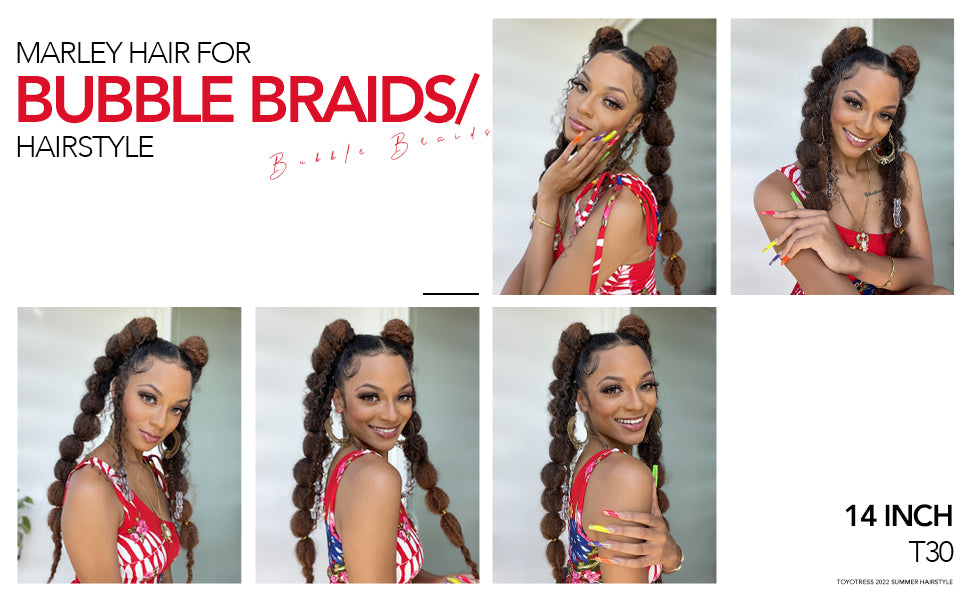 Marley Hair 8-14 Inch | Fluffy & Bouncy Marley Twist Crochet Synthetic Braiding Hair