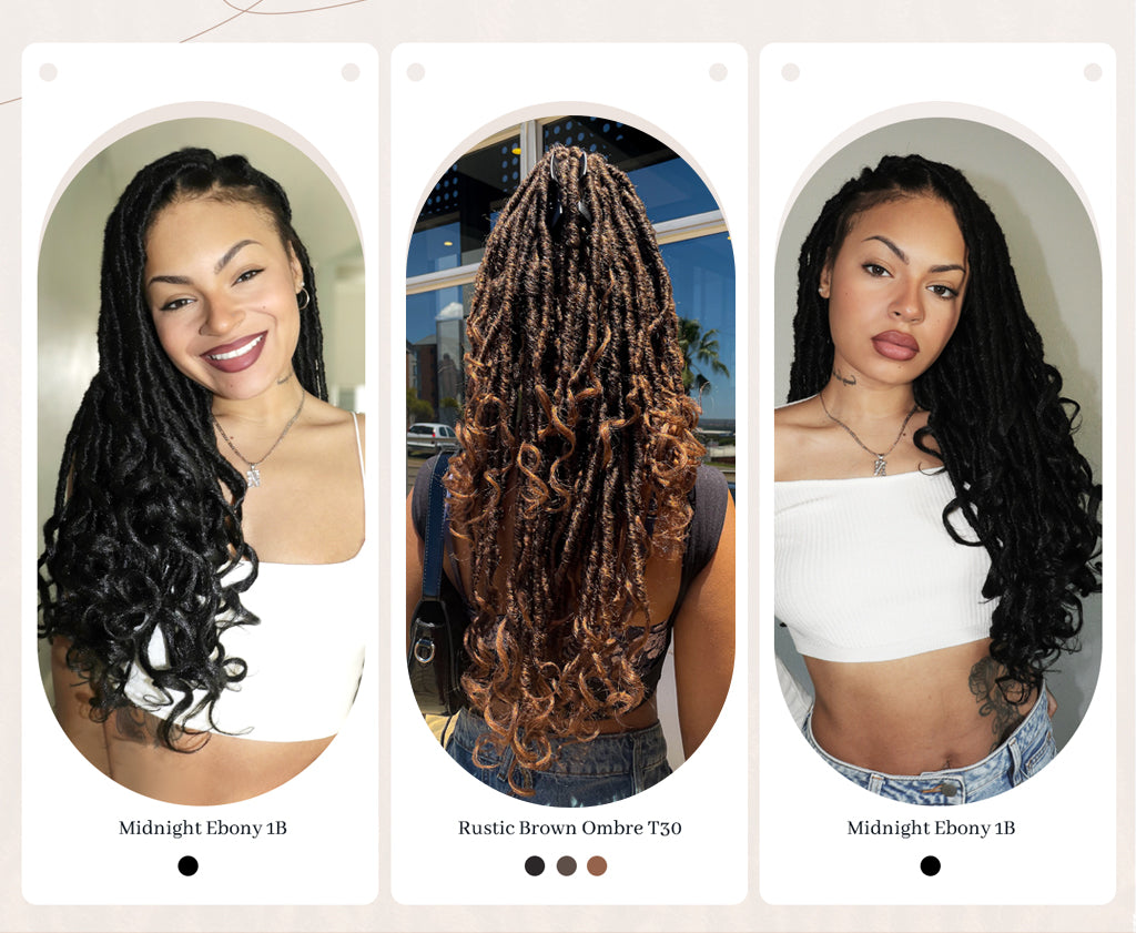 Toyotress french curl locs crochet hair