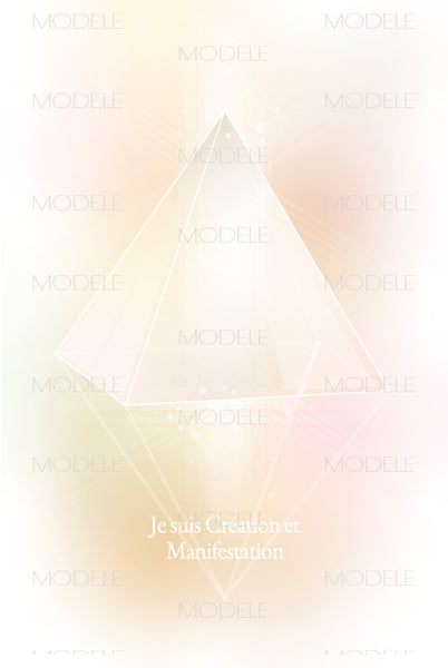 Mandala Pyramide De Cristal Diamant Blanc Nacre Format A3 Mezaelle