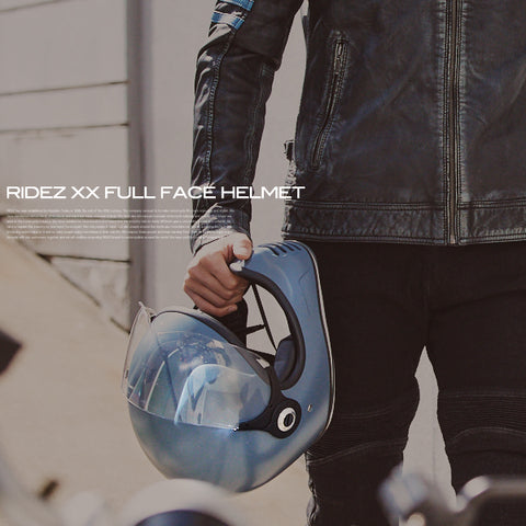 RIDEZ XX GRAY Full Face Motorcycle Helmet