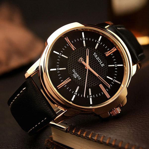 Men's Watches - Rose Gold Quartz Watch