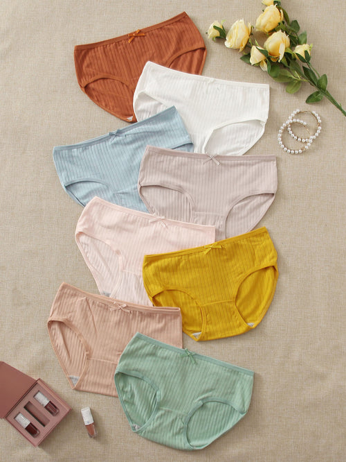 8pack Ribbed Panty Set