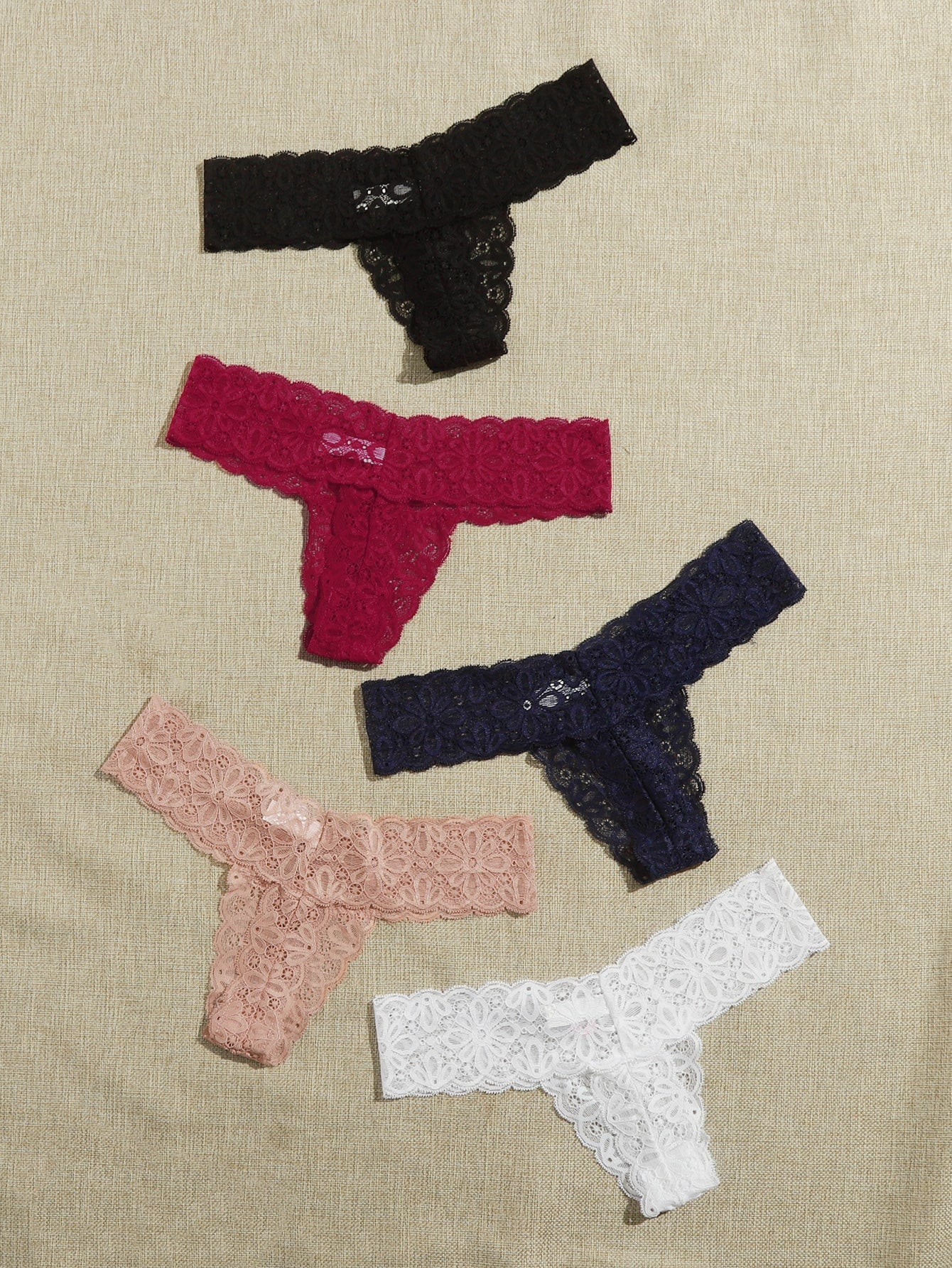 3pack Butterfly Crochet Thong Set