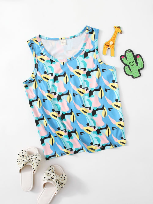 Girls Allover Print Tank Top