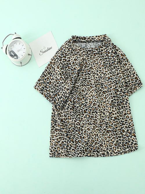 Toddler Girls Leopard Print Tee