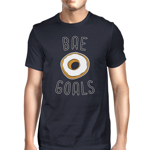 Bae Goals Mens Navy T-shirt Funny Quote Trendy Graphic Tee For Guys