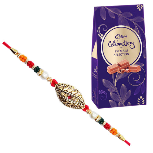 1 Rakhi - Fancy Rakhi with Cadbury Celebrations Premium Chocolates