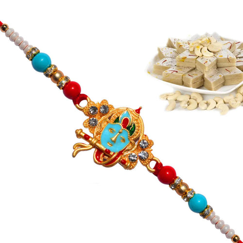 1 Rakhi - Krishna Rakhi With Kaju Katli