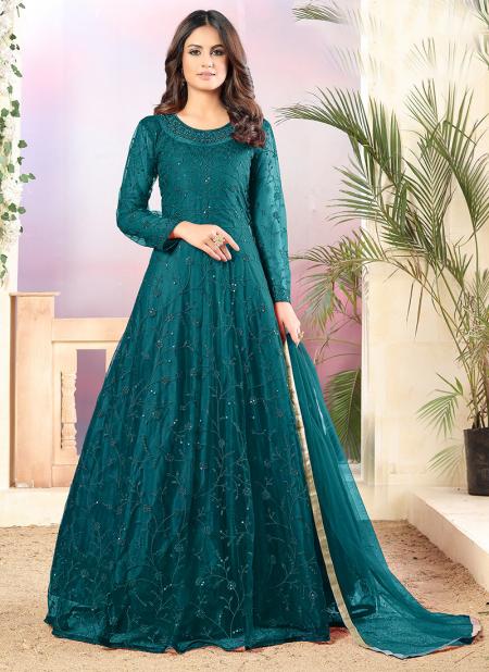 Rama Net Party Wear Sequins Work Anarkali Suit