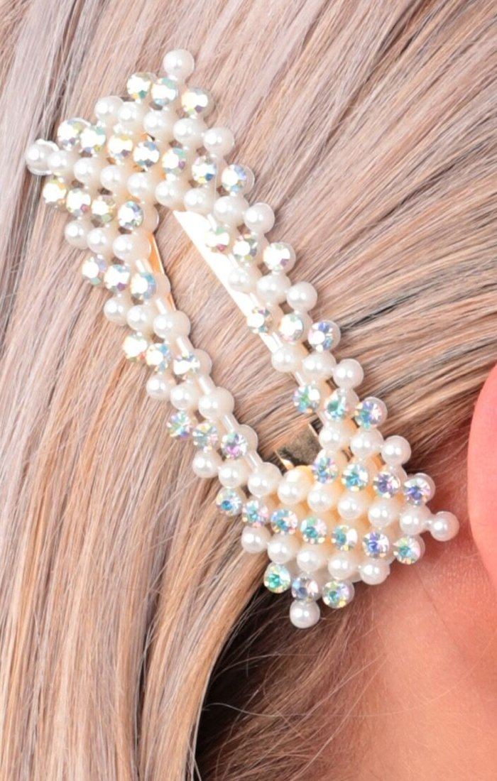 diamante and pearl hair accessories