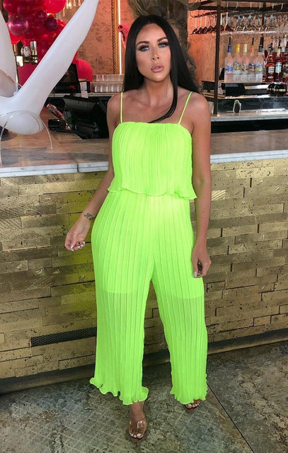neon lime playsuit