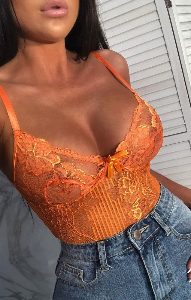 burnt orange bodysuit