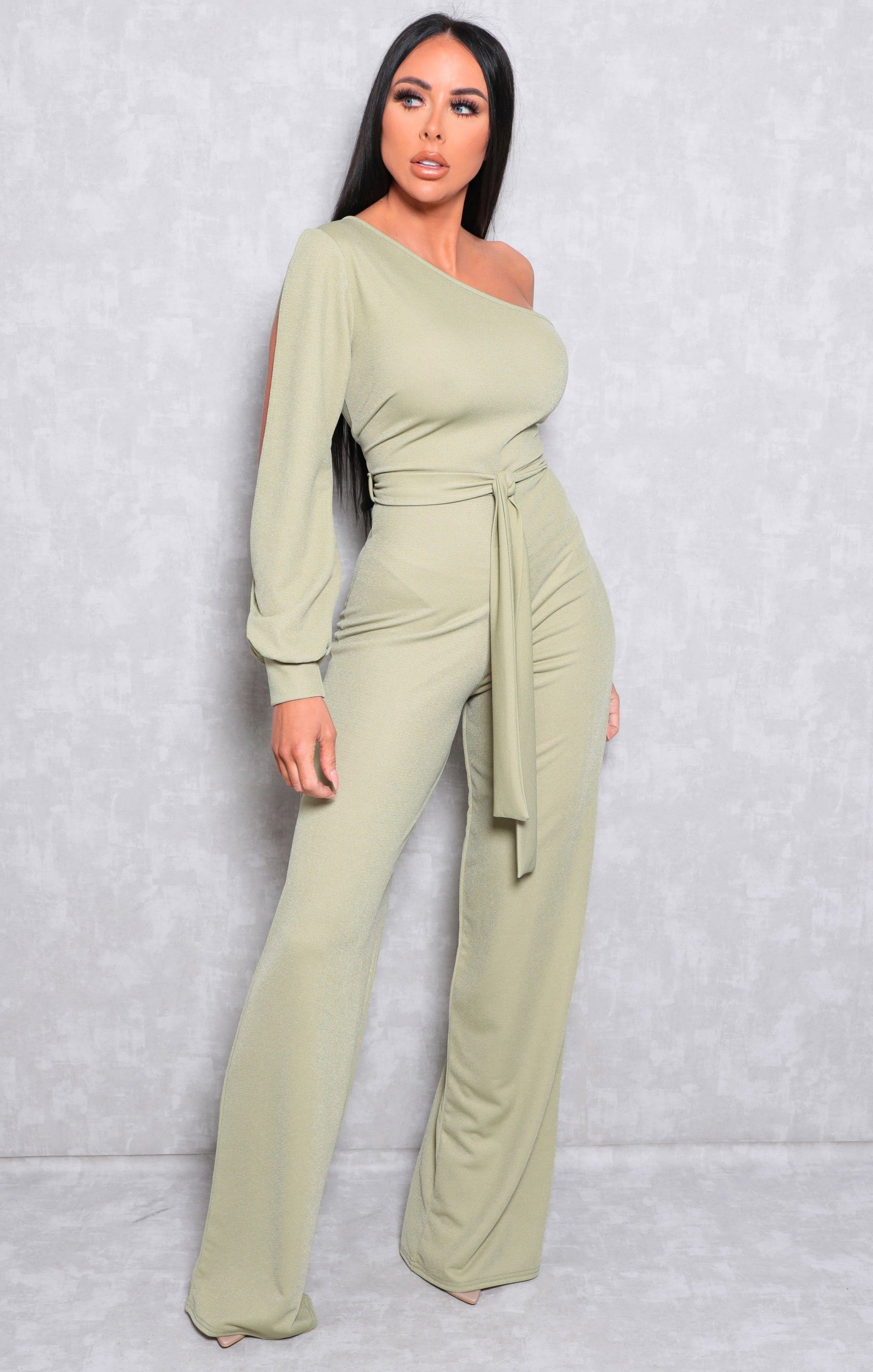 split sleeve jumpsuit