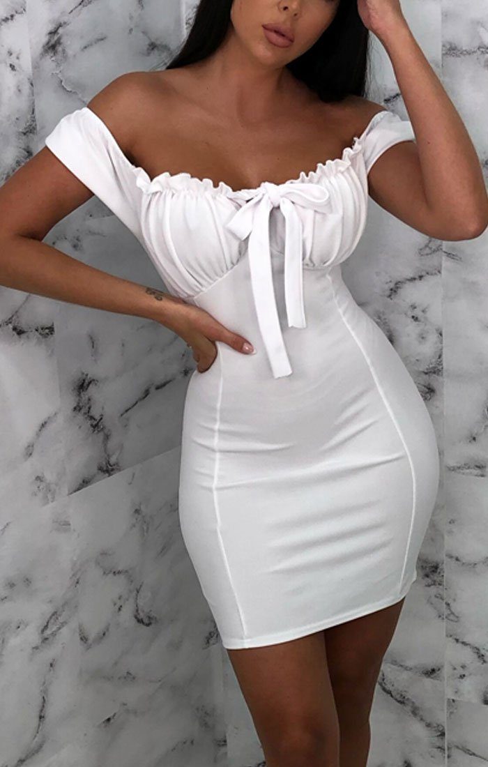 milkmaid bodycon dress