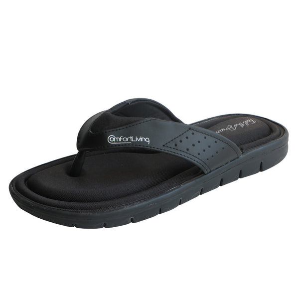 black memory foam flip flops