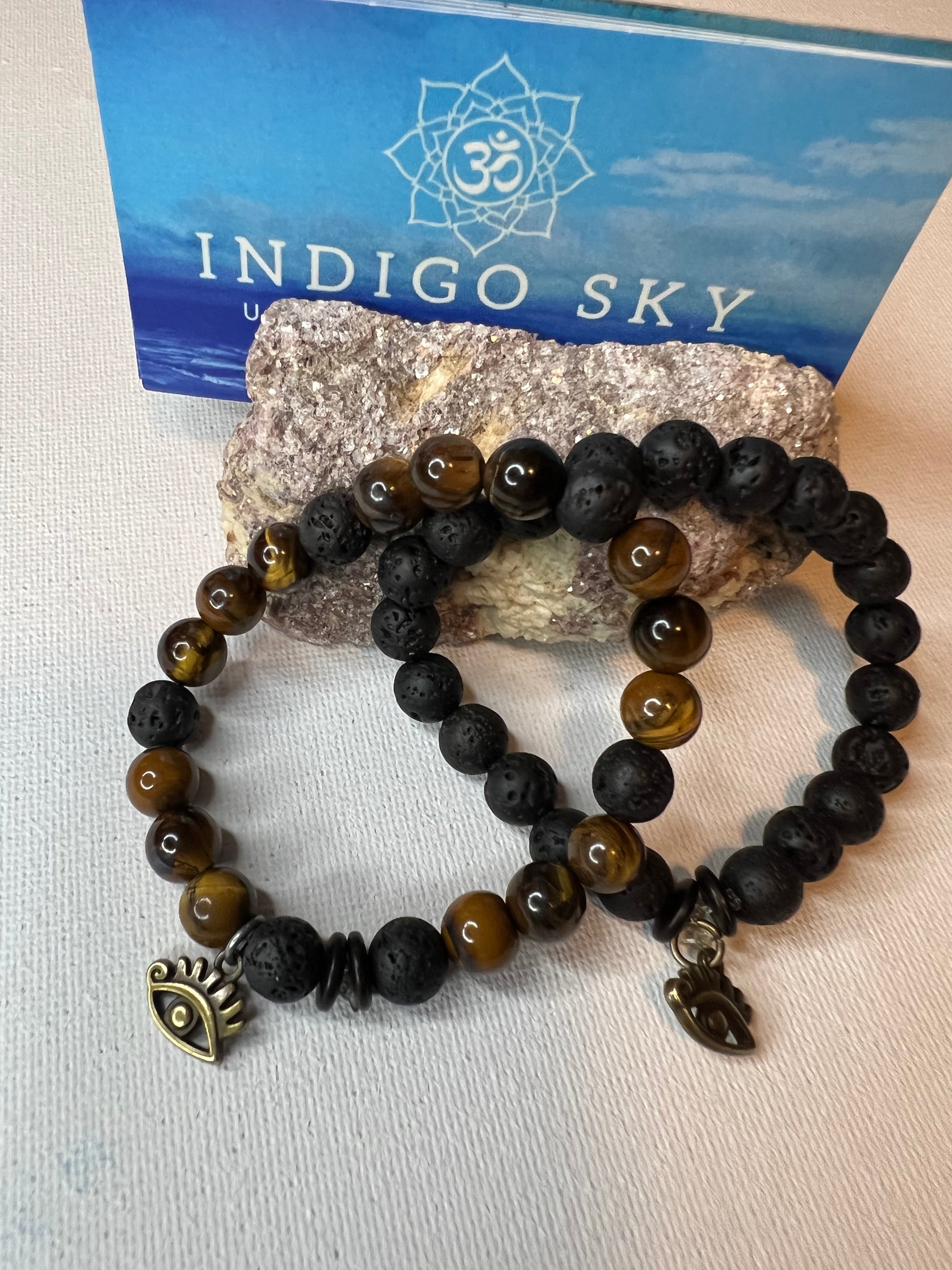Black Lava and Tigers Eye
