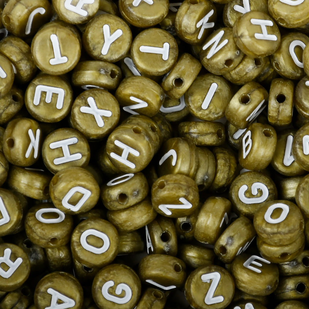 7mm Acrylic Alphabet Letter Beads Mixed 