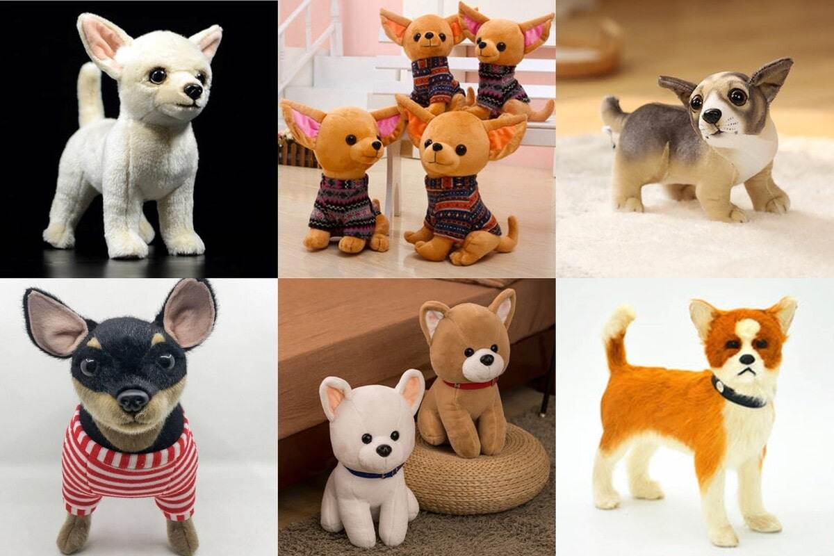 Image collage of Chihuahua Stuffed Animal Plush Toy Pillows