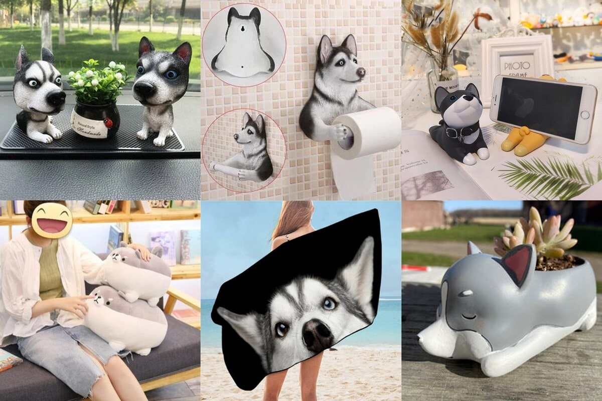 Image collage of Husky Gifts