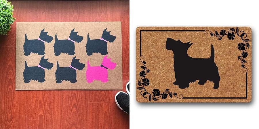 Image of two Scottish Terrier doormats