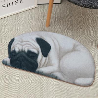 Pug Dog Front Rubber Door Mat Cute Animal Photo Floor Mats - China