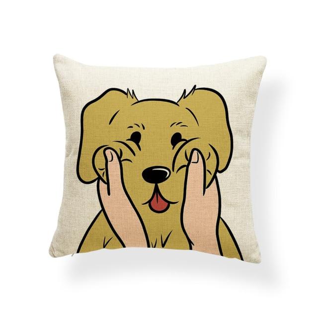 Chocolate lab with heart decorative pillow