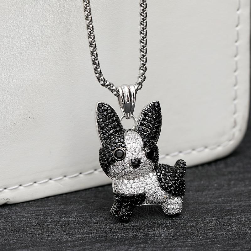 Cxwind Stainless Steel Frenchie Necklaces For Women Man Cute French Bulldog  Dog Pendant Necklace Engagement Chain Jewelry