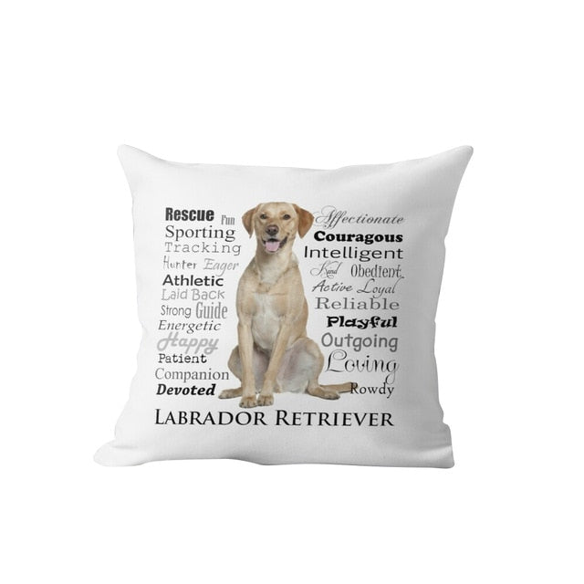 Chocolate lab with heart decorative pillow