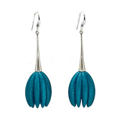 Jenny Fahey — Long Hula Earrings in Teal Jewellery Jenny Fahey | Craft