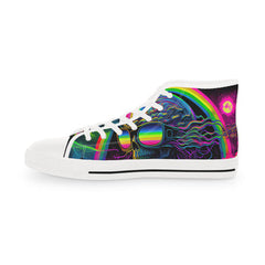 cool alien canvas shoes - rave sneakers, lace-up - cosplay moon