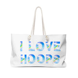 I LOVE HOOPS Weekender Bag - Hula hoopers gifts - flow artists gifts