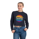 womens equality cropped sweatshirt - cosplay moon