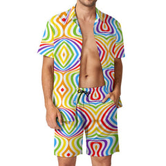 abstract pride mens festival shorts set - cosplay moon